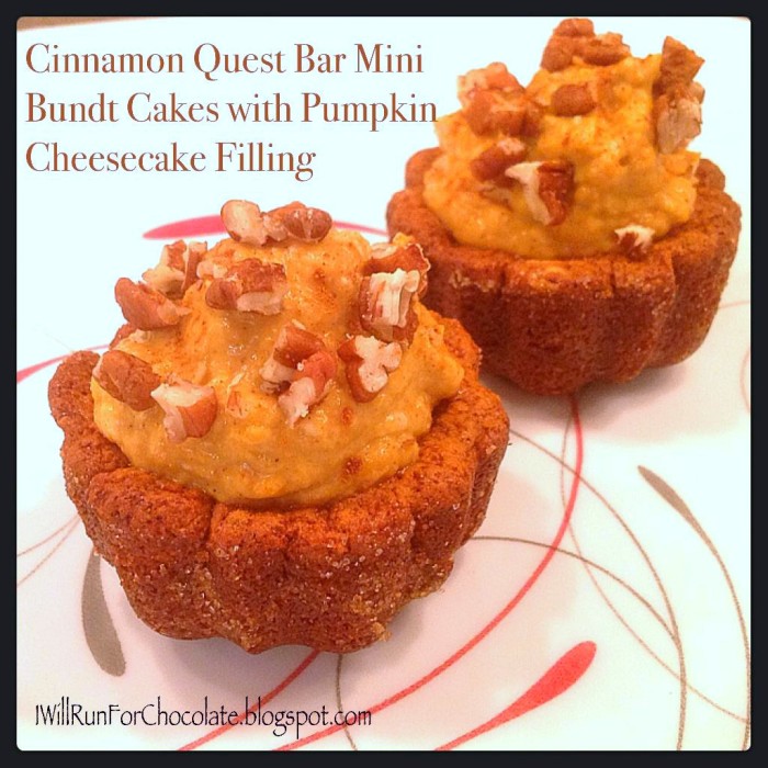 quest bar pumpkin bundt cakes