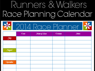 Printable Race Planning Calendar – A Must Have For Runners and Walkers!