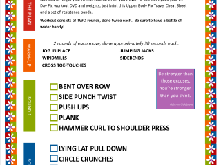 21 Day Fix Upper Body Fix Workout PDF – A Travel Cheat Sheet