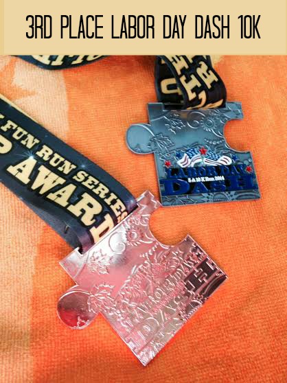 10k award and finisher medal