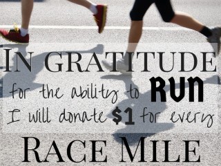 Be Grateful:  Donate Race Miles to Charity