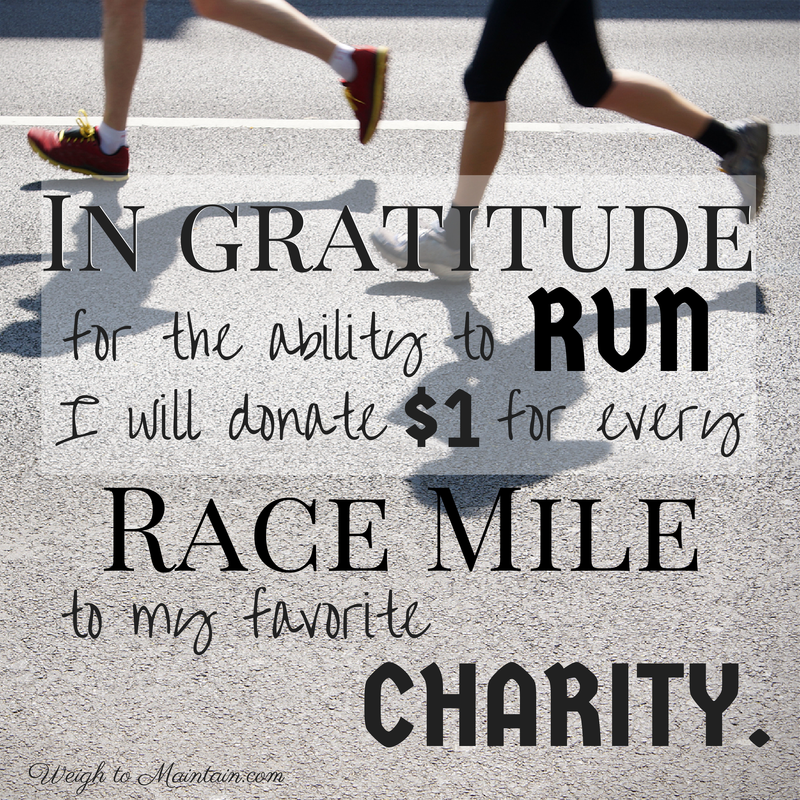 Donate race miles to charity