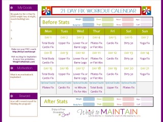 21 Day Fix Workout Schedule – Free PDF Download