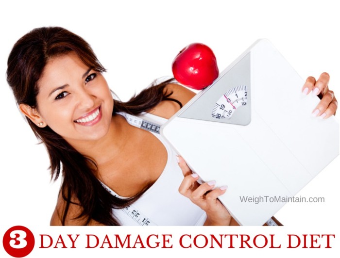 3 DAY DAMAGE CONTROL DIET