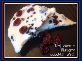 Red, White & Blueberry Coconut Bark Recipe