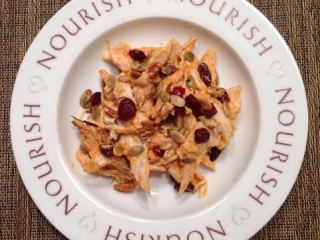 Warm Pumpkin Cranberry Pecan Chicken Salad Recipe