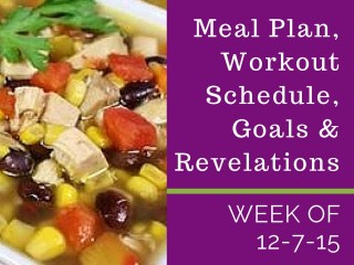 Weekly Meal Plan and Workout Schedule – 12-7-15