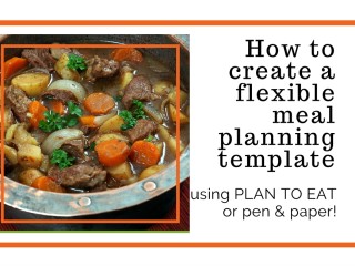 How to Create a Flexible Meal Planning Template Using Plan to Eat