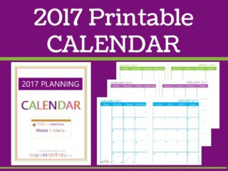 FREE Printable 2017 Calendar | Plan Your Year in a Bright and Colorful Way