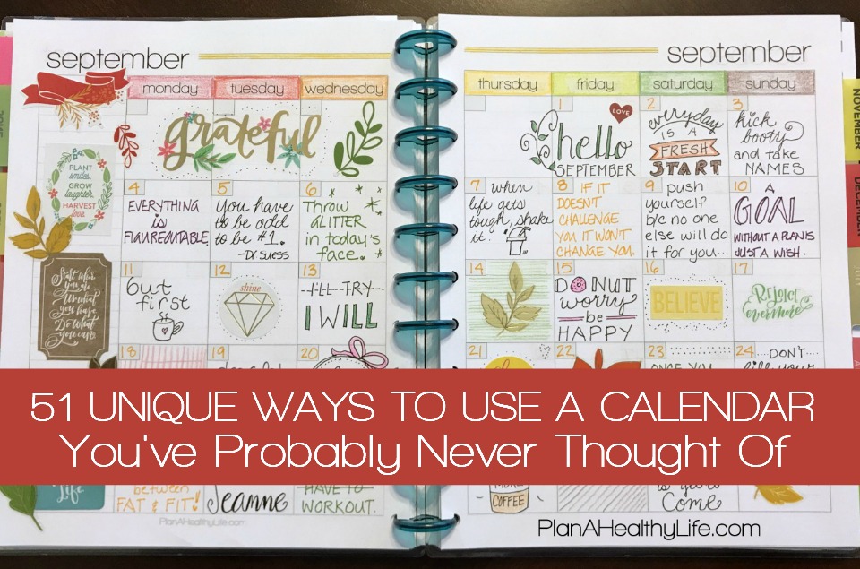 51 unique ways to use a calendar