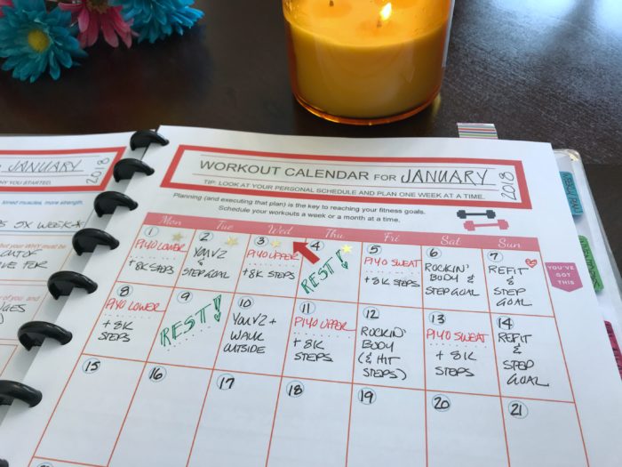 monthly workout calendar fitness planner