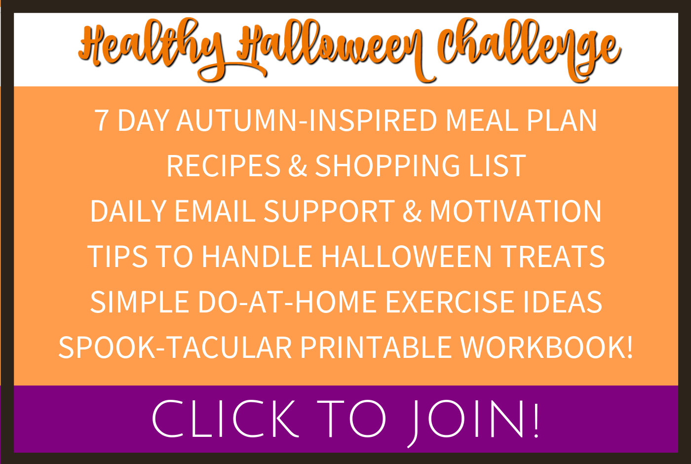 healthy halloween challenge